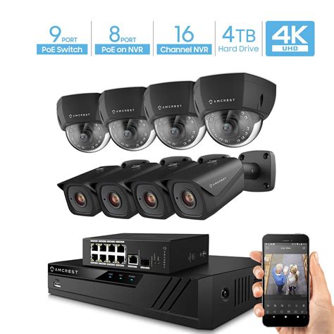 Amcrest 4K UltraHD Video Security Camera System with 4K 16-Channel PoE ...