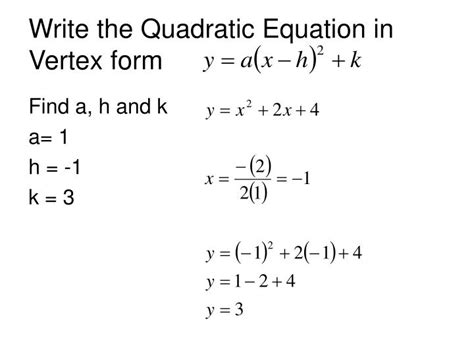 How To Change A Quadratic Equation Into Vertex Form - Tessshebaylo