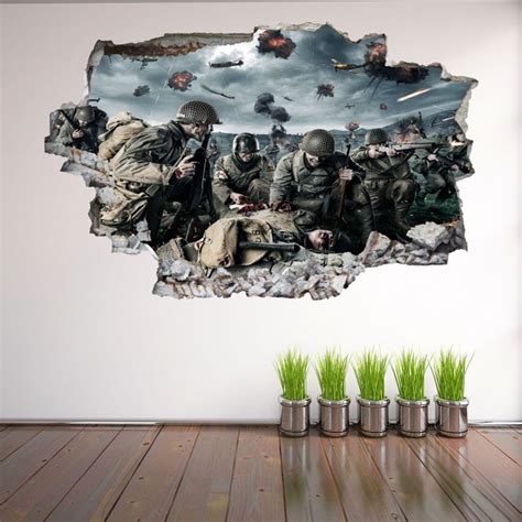 Picture 7 of 12 | Army decor, Wall stickers murals, Mural