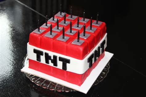 TNT Minecraft cake | Easy minecraft cake, Minecraft birthday cake ...