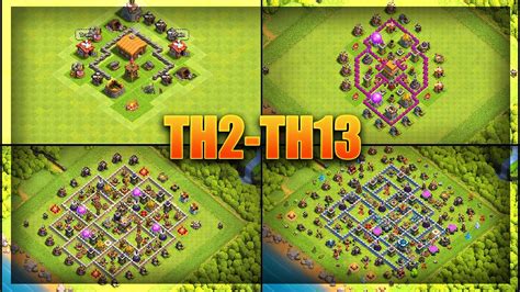 Cách Xây Nhà Clash Of Clans | EVERY Town Hall BASE DESIGN!! BEST Bases ...