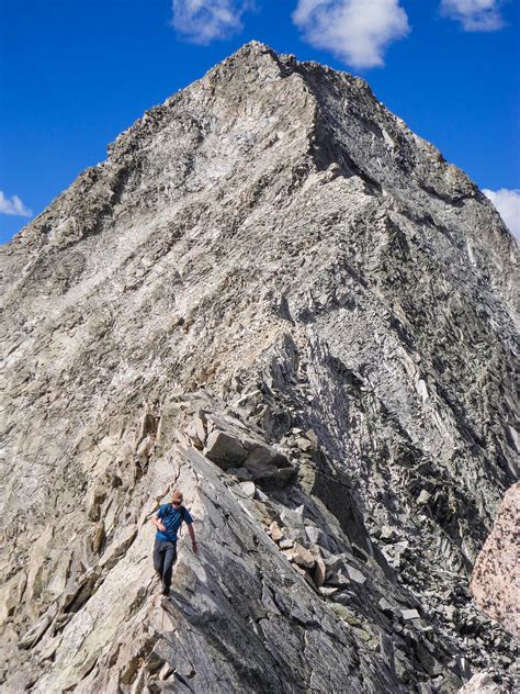 Crossing the Knife Edge on Capitol Peak.