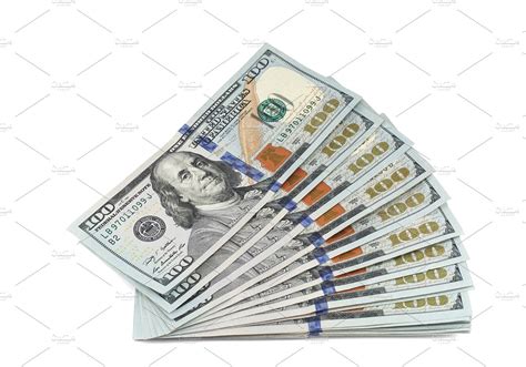 Stack of new 100 dollar bills | Stock Photos ~ Creative Market