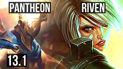 PANTHEON vs RIVEN (TOP) | 11/1/6, 7 solo kills, Legendary, 700+ games ...