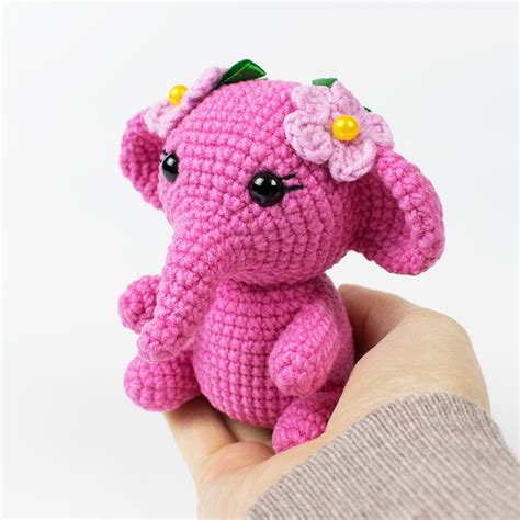 Pink crochet elephant pattern - Amigurumi Today