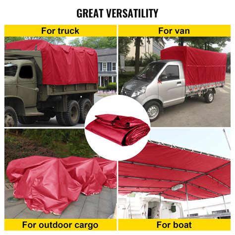 VEVOR Flatbed Tarps, 18OZ Flatbed Truck Tarp, 16x24 Ft Polyethylene ...