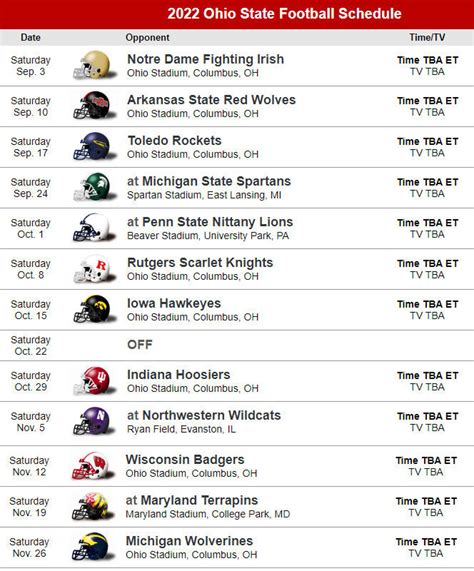 Ohio State Buckeyes Football Schedule 2021 Printable - Printable Schedule