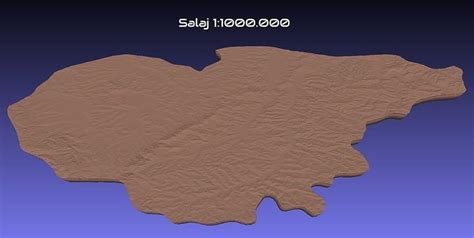 Romania 3D Map of Salaj County 1 to 1000000 3D model 3D printable ...