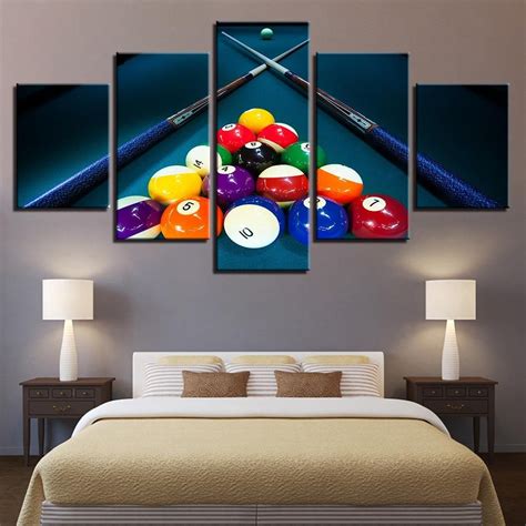 Pool Cue Billiards Game Room Wall Art Canvas Framed UNframed We have 2 ...