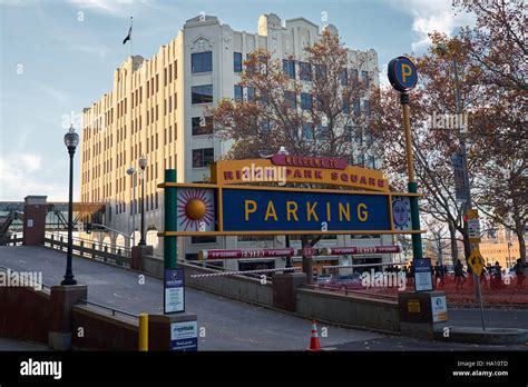 Spokane River Park Square Parking, downtown WA Stock Photo - Alamy