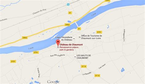 Map of Chaumont sur Loire Castle