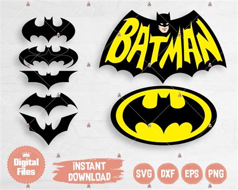 Batman Logos SVG for Silhouette, Cricut - Bundle - Svg Baby