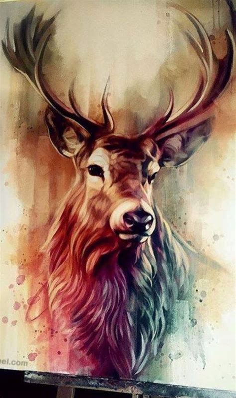 21+ Easy Acrylic Paintings Deer