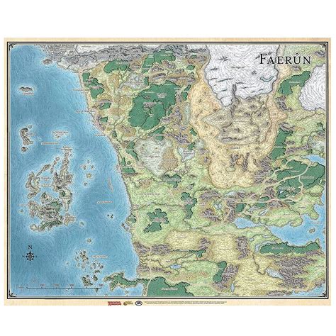 D&D: Faerûn Map - 23" x 28" - GF9's Official Dungeons & Dragons Sword ...