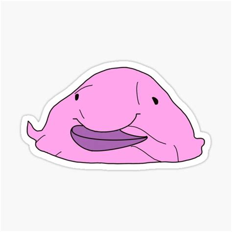 "Happy blob-fish" Sticker for Sale by MDEDesign | Redbubble