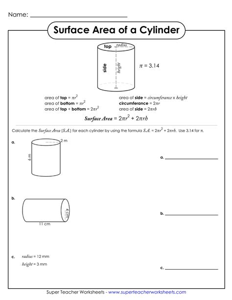 Volume Of A Cylinder Practice Worksheet