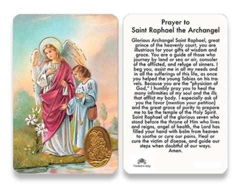 St Raphael Archangel Prayer Card - Etsy