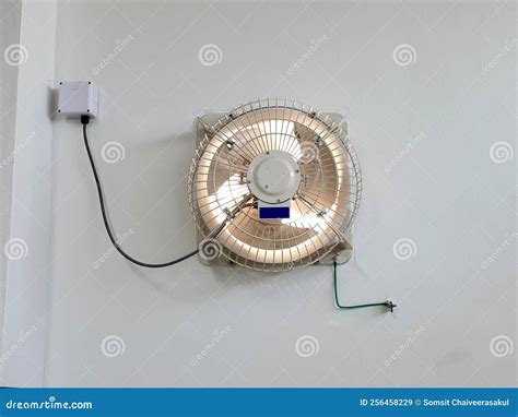 Ventilators Fan Installation on the Wall Stock Image - Image of copy ...