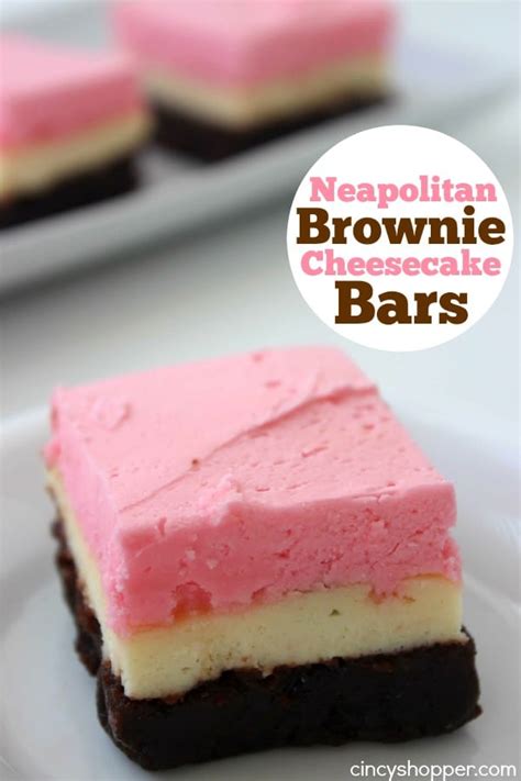 Neapolitan Brownie Cheesecake Bars - CincyShopper