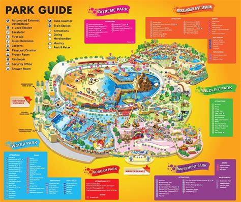 Park Map - Sunway Lagoon Theme Park