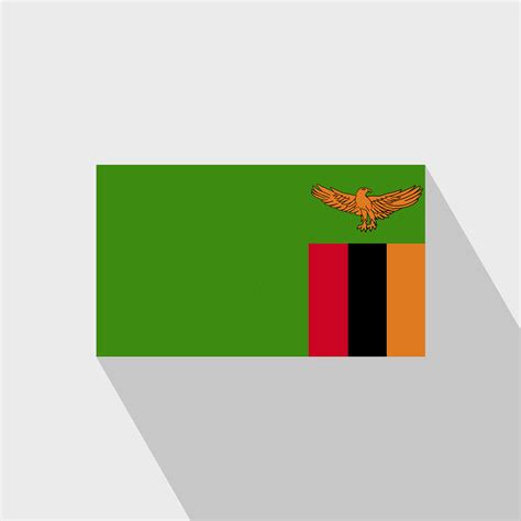 Zambia flag Long Shadow design vector 14346151 Vector Art at Vecteezy