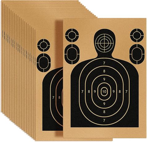 Amazon.com : 100 Sheets Shooting Targets Paper Cardboard Targets ...