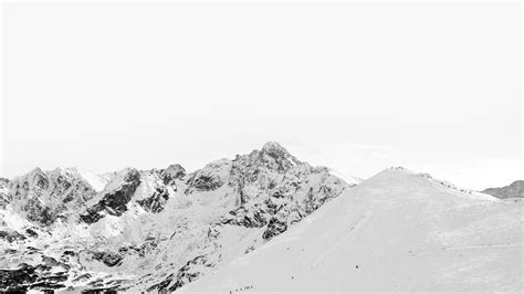 wallpaper for desktop, laptop | mt01-winter-mountain-snow-bw-nature-white