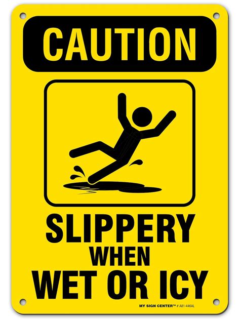 Caution Slippery when Wet Sign or Icy Made out of .040 | Etsy