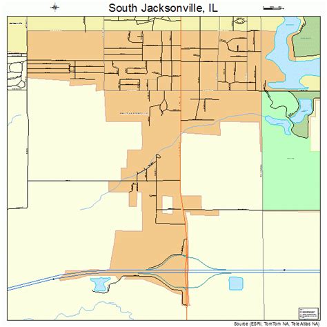 South Jacksonville Illinois Street Map 1770889