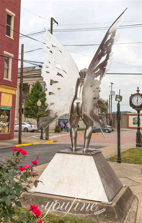 Analysis of Stainless Steel Mothman Statue West Virginia’s Legendary ...