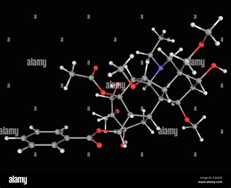 Aconitine poison molecule Stock Photo - Alamy