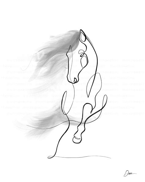 One Line Horse by WithOneLine | Horse art drawing, Animal line drawings ...