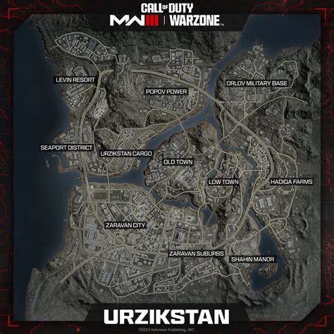 New Modern Warfare 3 Warzone Map Urzikstan Revealed - POIs, Locations ...