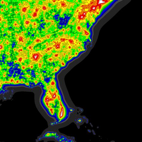 Light Pollution Map - (X-Post From Mapporn) : Astronomy - Light ...