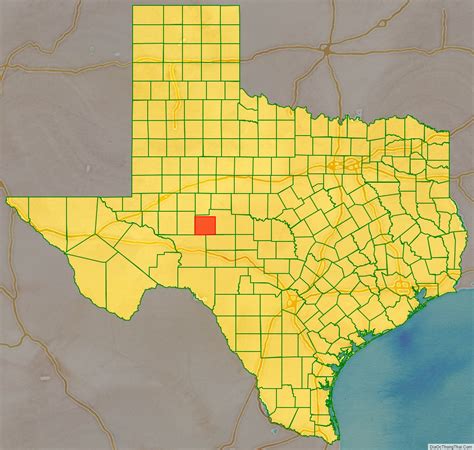 Map of Irion County, Texas - Thong Thai Real