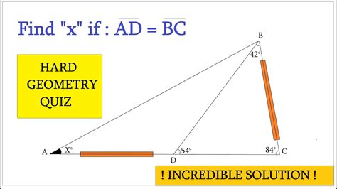 Hard Geometry Quiz / Exercise 6 / The hardest geometry problem - YouTube