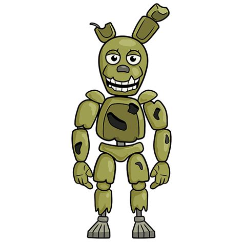 How to Draw Springtrap from Five Nights at Freddy's - Really Easy ...