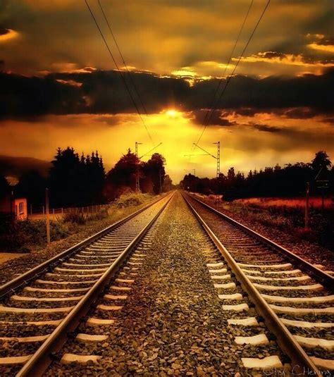 Sunset | Train tracks, Scenic, Scenery