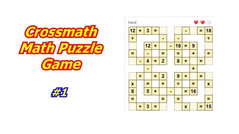 Crossmath - Math Puzzle Games App Walk Through - YouTube