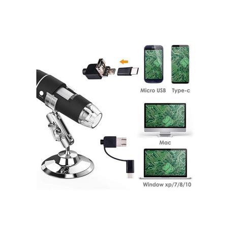 1600X 3 in 1 USB Digital Microscope Camera Endoscope 8LED Magnifier ...