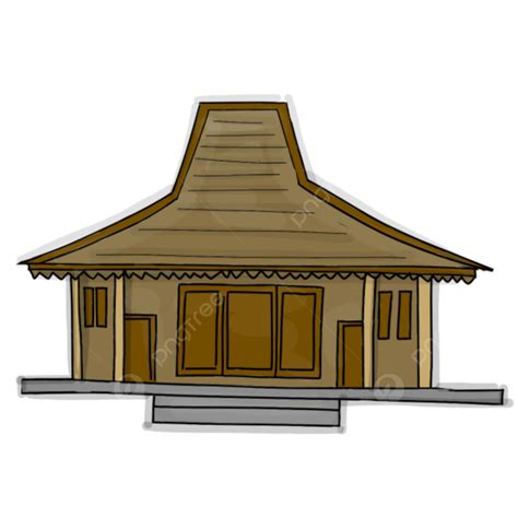 Rumah Joglo, Rumah Adat, Joglo, Jawa Tengah PNG Transparan Clipart dan ...