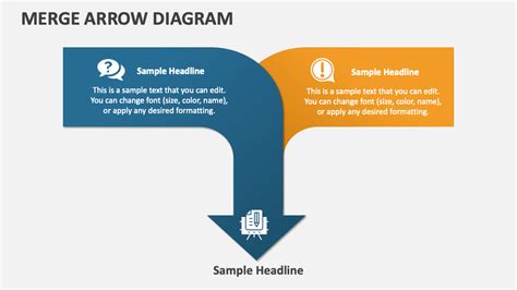 Merge Arrow Diagram PowerPoint and Google Slides Template - PPT Slides