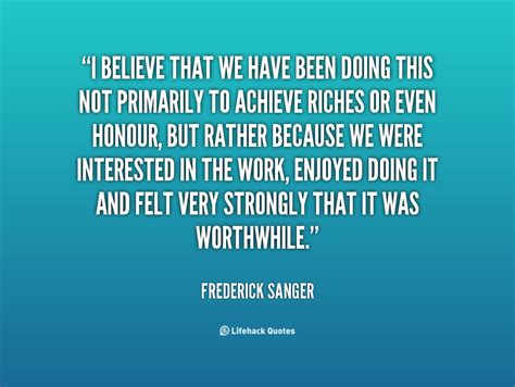 Frederick Sanger Quotes. QuotesGram