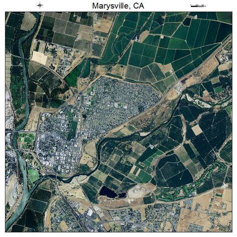 Aerial Photography Map of Marysville, CA California