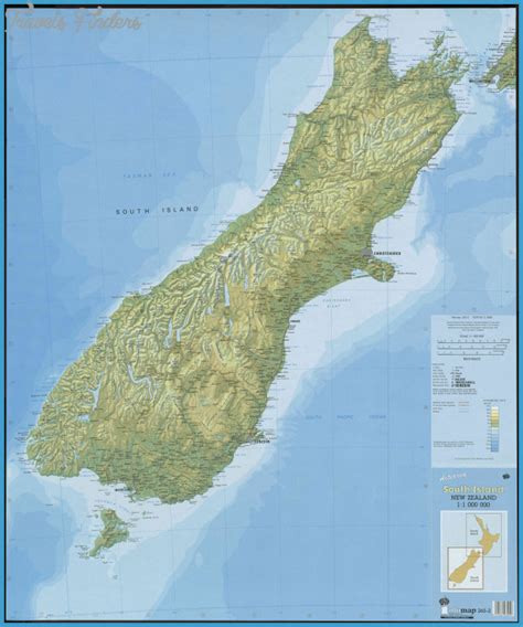 New Zealand Topographic Map - TravelsFinders.Com