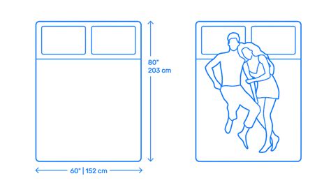 Queen Bed Dimensions & Drawings | Dimensions.com
