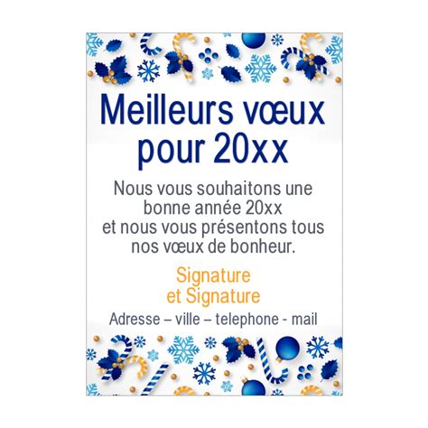 Carte Voeux Meilleur Nouvel An Bleu gratuit à imprimer (carte 3558)