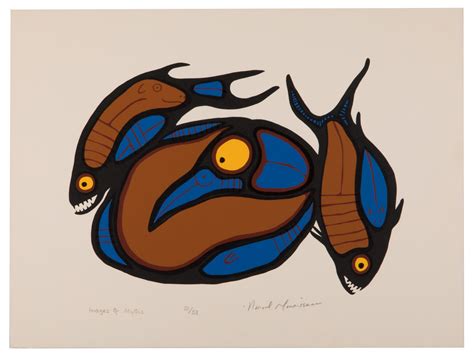 NORVAL MORRISSEAU, C.M. (1931-2007) ANISHINAABE (OJIBWE), Images of ...