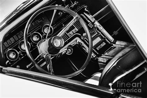 Ford Thunderbird Interior Monochrome Photograph by Tim Gainey - Pixels