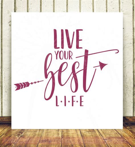 Live Your Best Life Inspirational Wall Quote Stickers Vinyl Decals Art